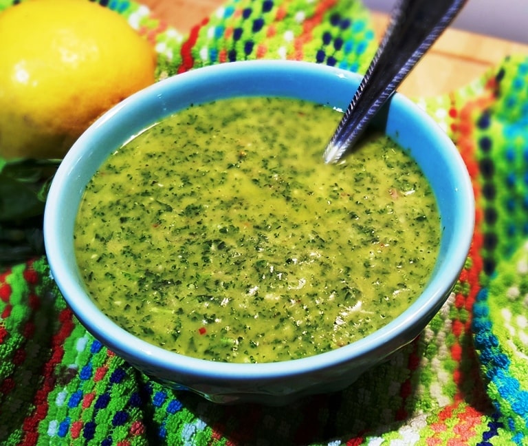 Argentine Chimichurri Sauce {Sauce Used for Grilled Meat}